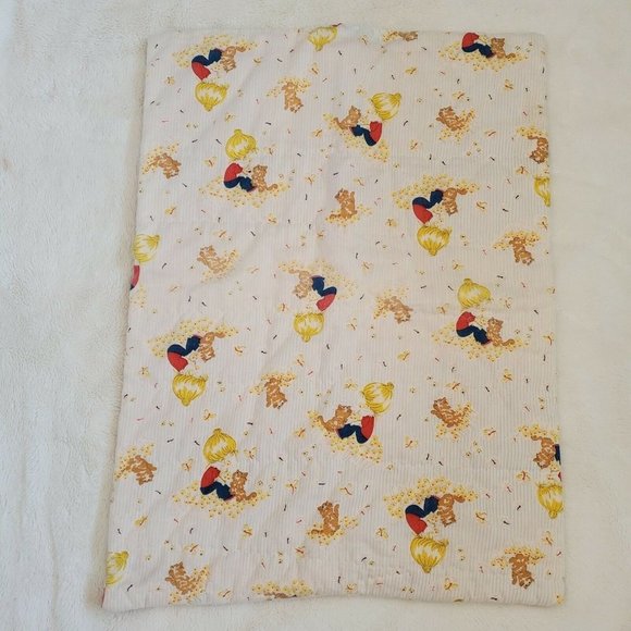 Vintage Baby Bassinet Comforter Blanket Blonde Gir - Picture 2 of 8